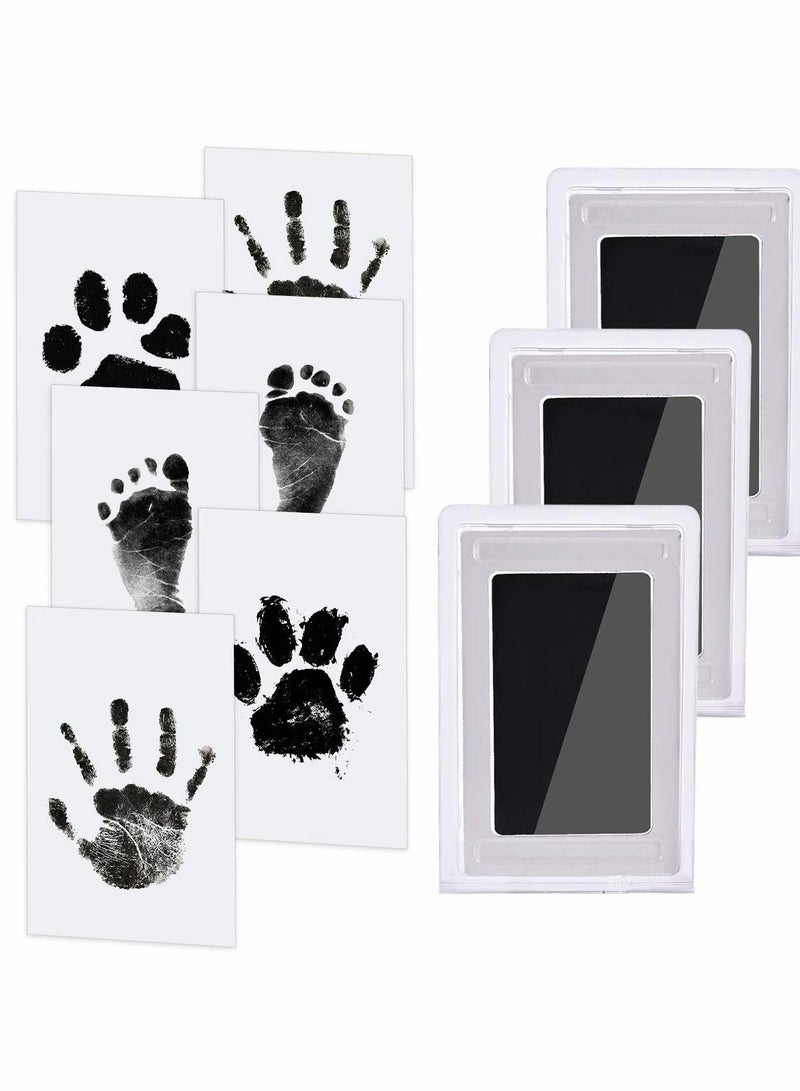 Baby Handprint and Footprint Kit, Inkless Print Kit Safe Non-Toxic for baby Feet and Hands, Family Keepsake