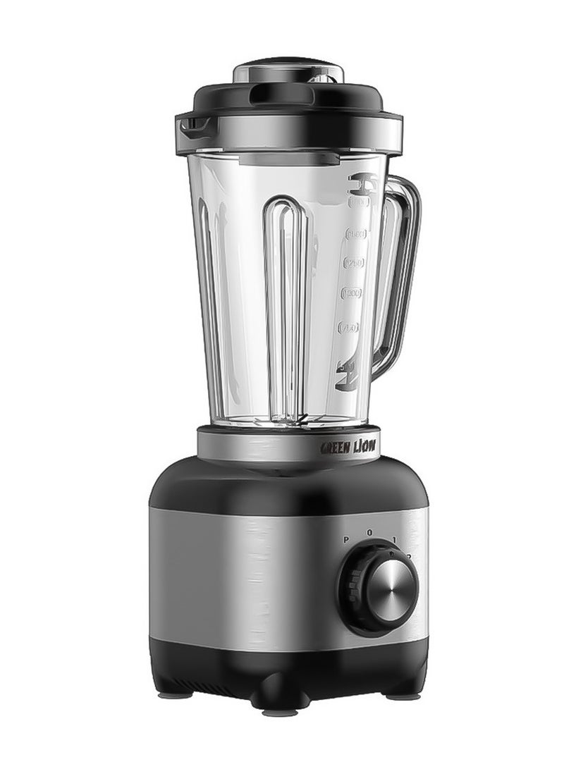 600 Watts 6-in-1 Blender with 1.8 Litres Capacity and Unbreakable Jar Green Lion - Silver & Black