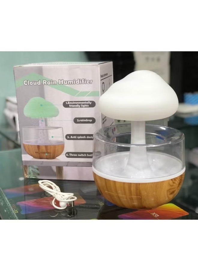 Raining Cloud Night Light Aromatherapy Essential Oil Diffuser -Humidifiers for Bedroom Large Room, Ultrasonic Diffuser Night Light Mushroom Lamp Cute Humidifier Cute Table Lamp Landscape Gift