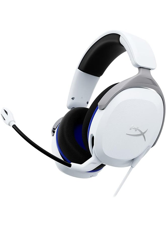 HyperX Cloud Stinger 2 Core - Gaming Headset for Playstation, Lightweight Over-Ear Headset with mic, Swivel-to-Mute Function, 40mm Drivers - White