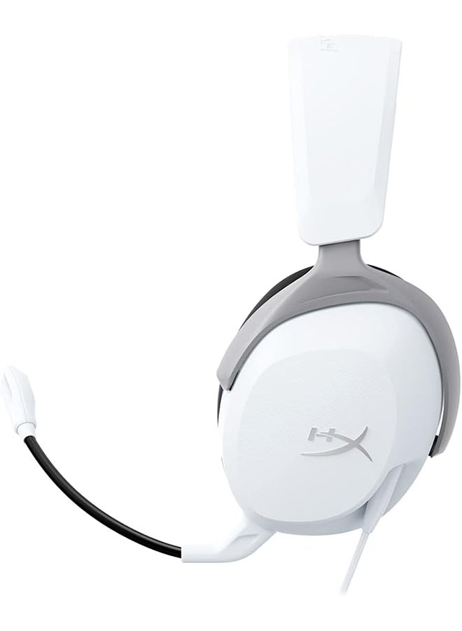 HyperX Cloud Stinger 2 Core - Gaming Headset for Playstation, Lightweight Over-Ear Headset with mic, Swivel-to-Mute Function, 40mm Drivers - White