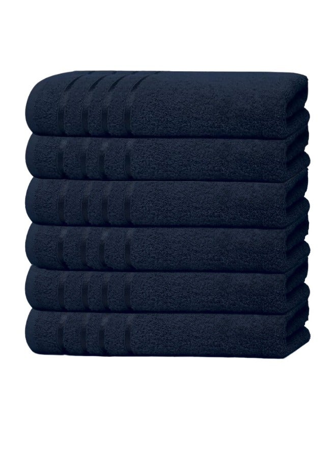 Pack of 6 Premium Bath Sheet 85 x 145 cm 500 GSM 100% Cotton Highly Absorbent