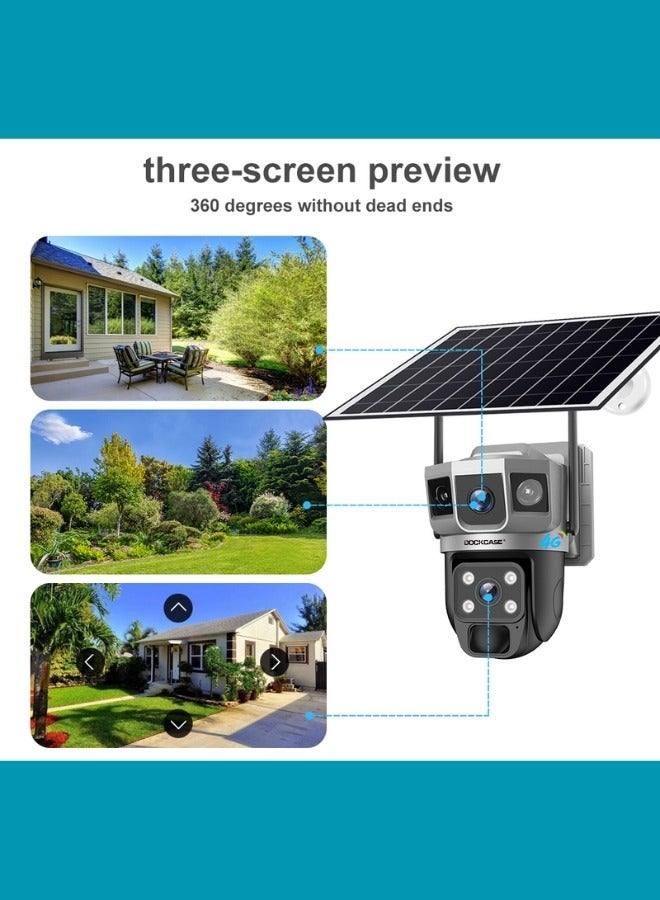 4G Sim Card Solar Camera,Solar Powered Outdoor Security Camera