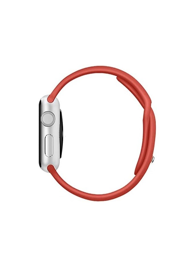 FITIT Bands for Apple Watch Band match with any Apple Watch Series 3 and Above (41mm 38mm and 40mm cases), Soft Silicone Sport Replacement Strap, Red