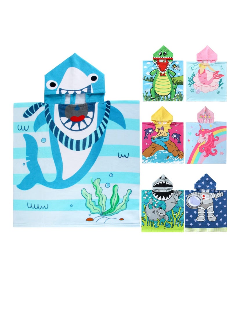 Kids Beach Towel for Boys Girls, Hooded Bath Towel Wrap, Toddler Pool Towel with Hood 60 * 120cm