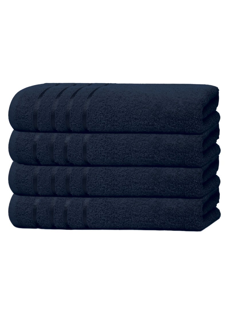 Pack of 4 Premium Bath Sheet 85 x 145 cm 500 GSM 100% Cotton Highly Absorbent