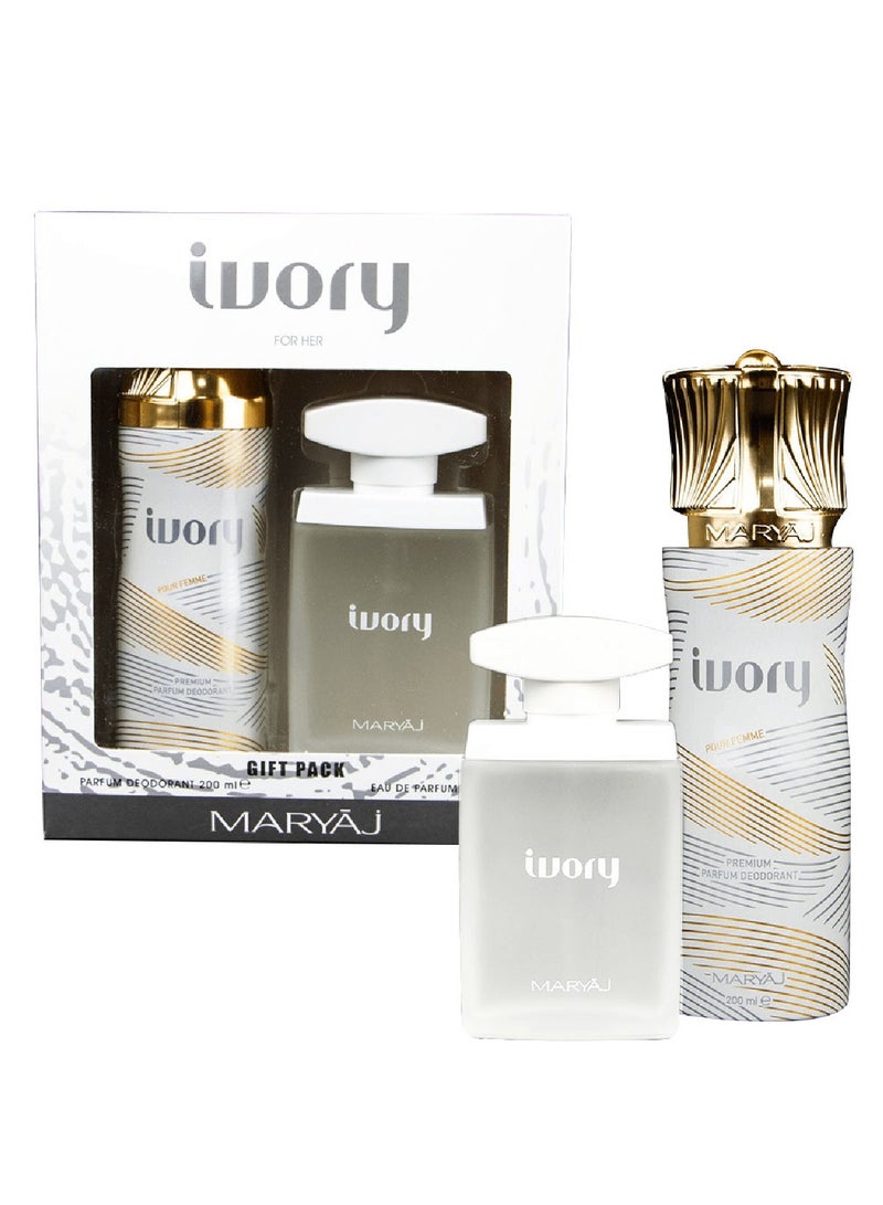 Ivory Perfume Gift Set for Women (Eau de Parfum 100ml + Body Spray 200ml)