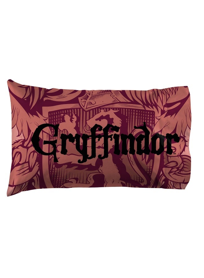 Harry Potter House Of Gryffindor Reversible Pillowcase Standard Maroon