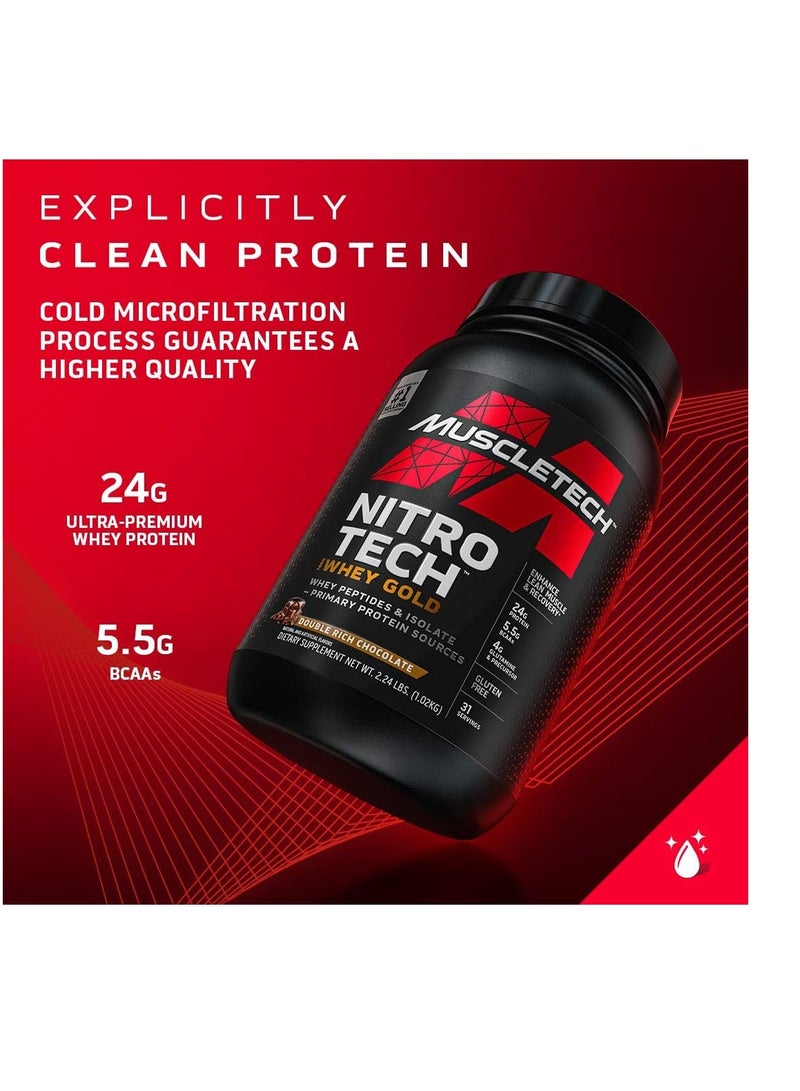 MuscleTech Nitro Tech 100% Whey Gold Protein Powder 5.lbs Cookies & Cream