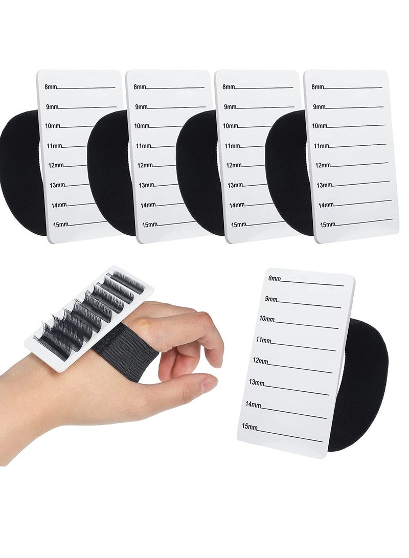 Eyelash Extension Hand Plate Lash Holder, 6 Pieces Eyelash Extension Pallet Stand Holder with Adjustable Wrist Strap for Makeup