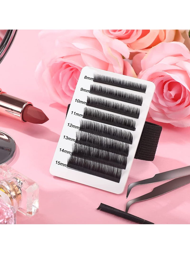 Eyelash Extension Hand Plate Lash Holder, 6 Pieces Eyelash Extension Pallet Stand Holder with Adjustable Wrist Strap for Makeup