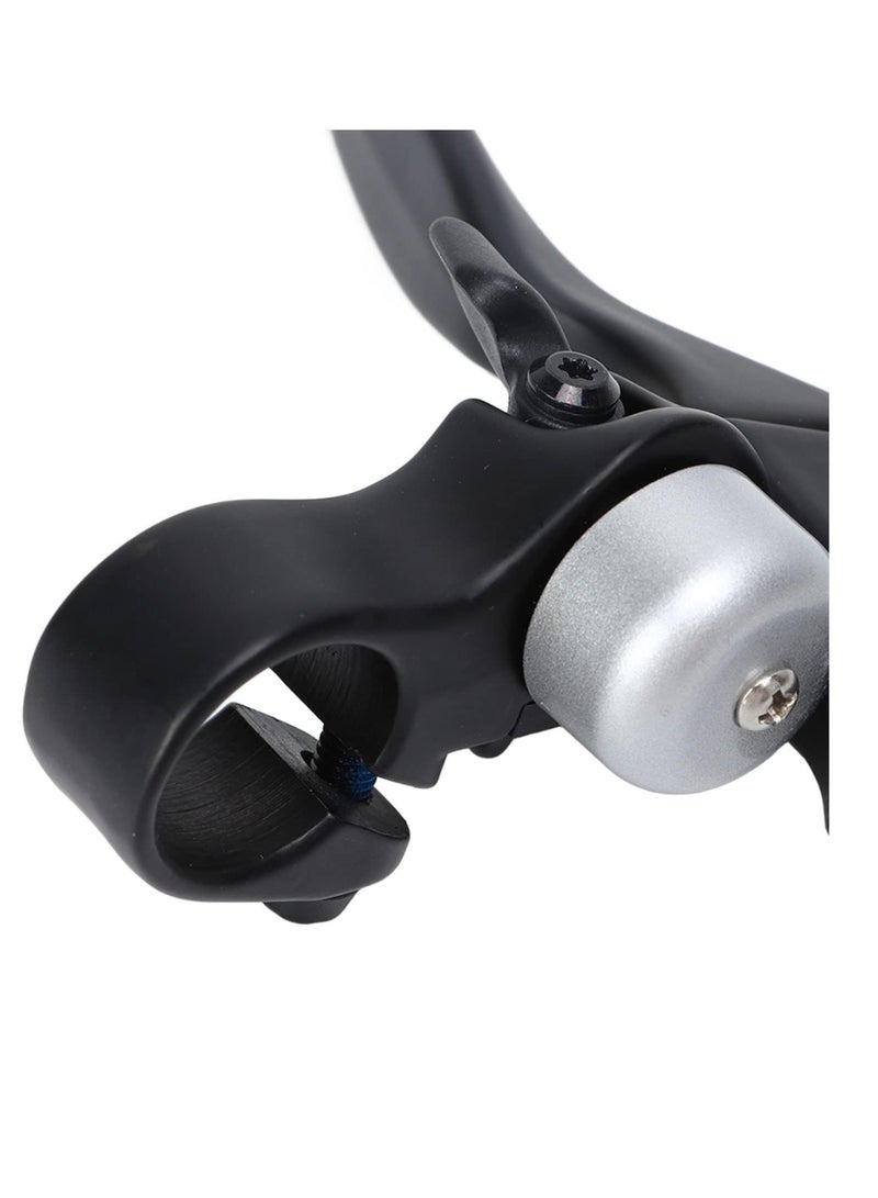 Aluminum Alloy Electric Bike Brake Levers with Bell, Lightweight Handbrake Replacement for Electric Scooters and Bicycles, Ideal for Enhanced Safety and Performance.