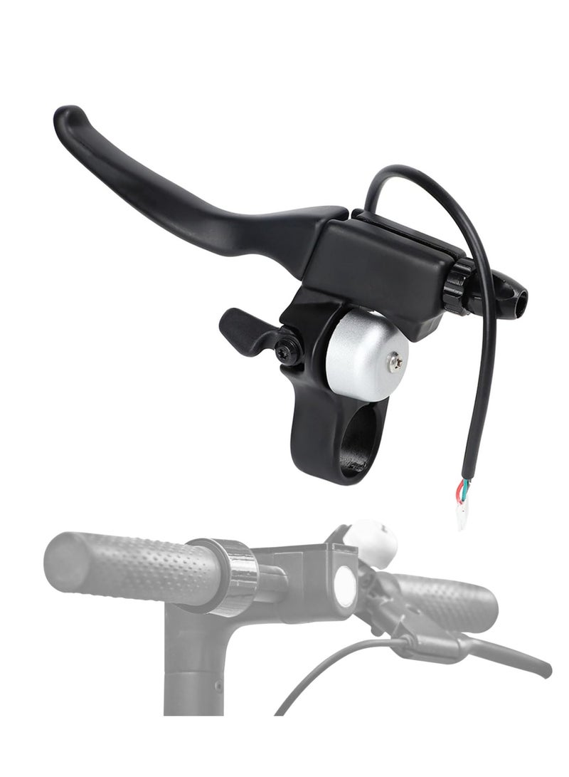 Aluminum Alloy Electric Bike Brake Levers with Bell, Lightweight Handbrake Replacement for Electric Scooters and Bicycles, Ideal for Enhanced Safety and Performance.