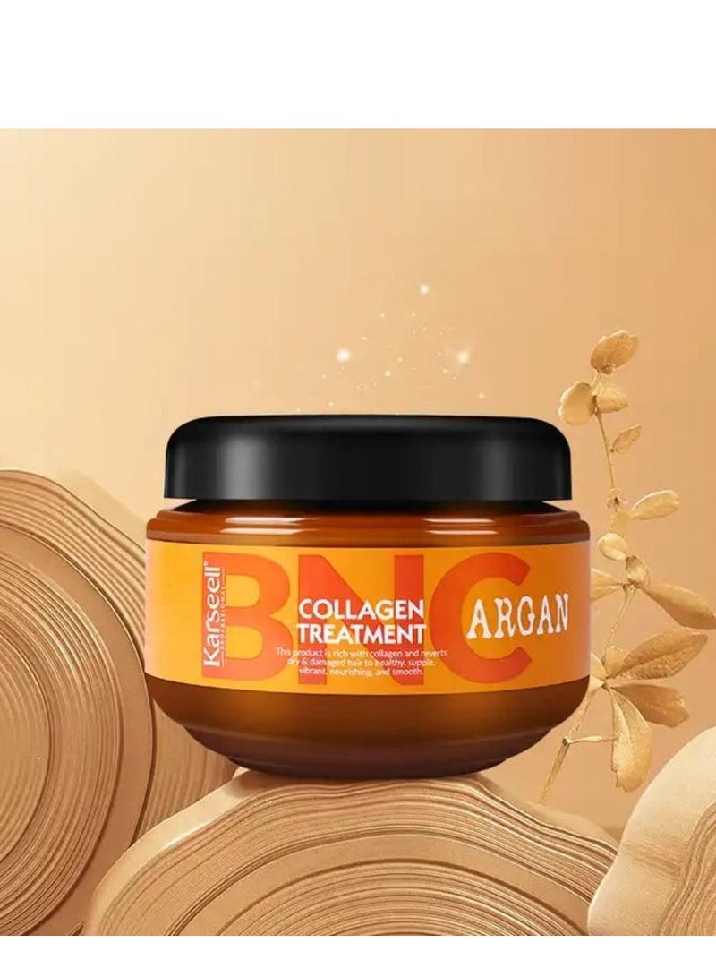 BNC Collagen Hair Treatment Mask - Deep Repair Conditioning Argan Oil Collagen Hair Mask Essence For Dry & Damaged Hair - 16.90 oz 500ml