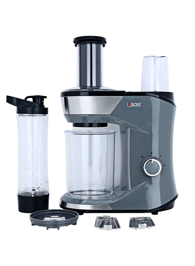 Food Processor + Blender 3×1 Dark Grey 0.6L 300W Two Speeds