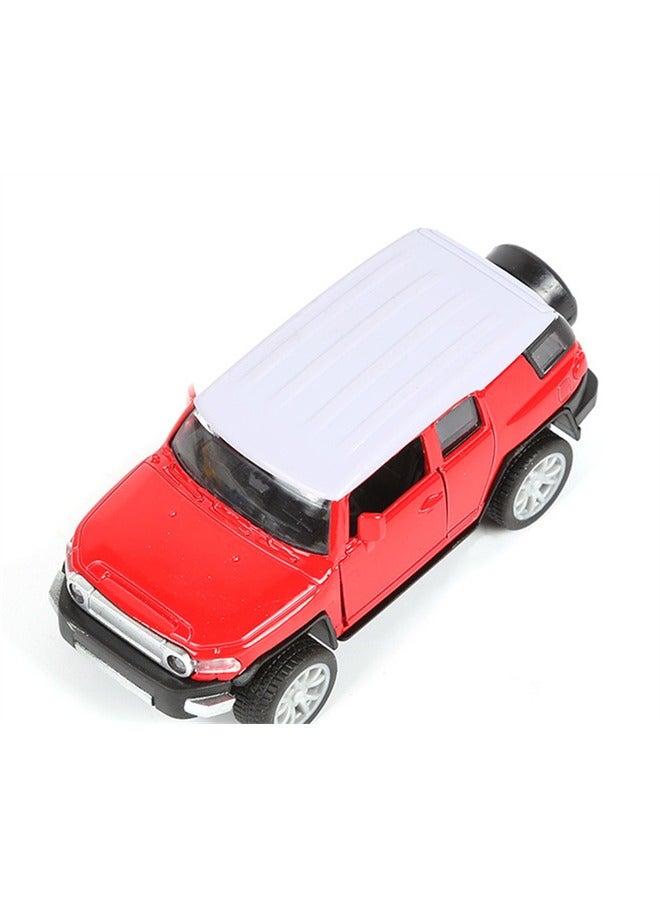 5 Piece Red Alloy Die Cast Car Set with Openable Doors and Pull Back Function Ideal Model Cars for Kids