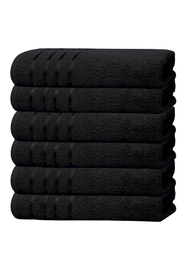 Pack of 6 Premium Bath Sheet 85 x 145 cm 500 GSM 100% Cotton Highly Absorbent