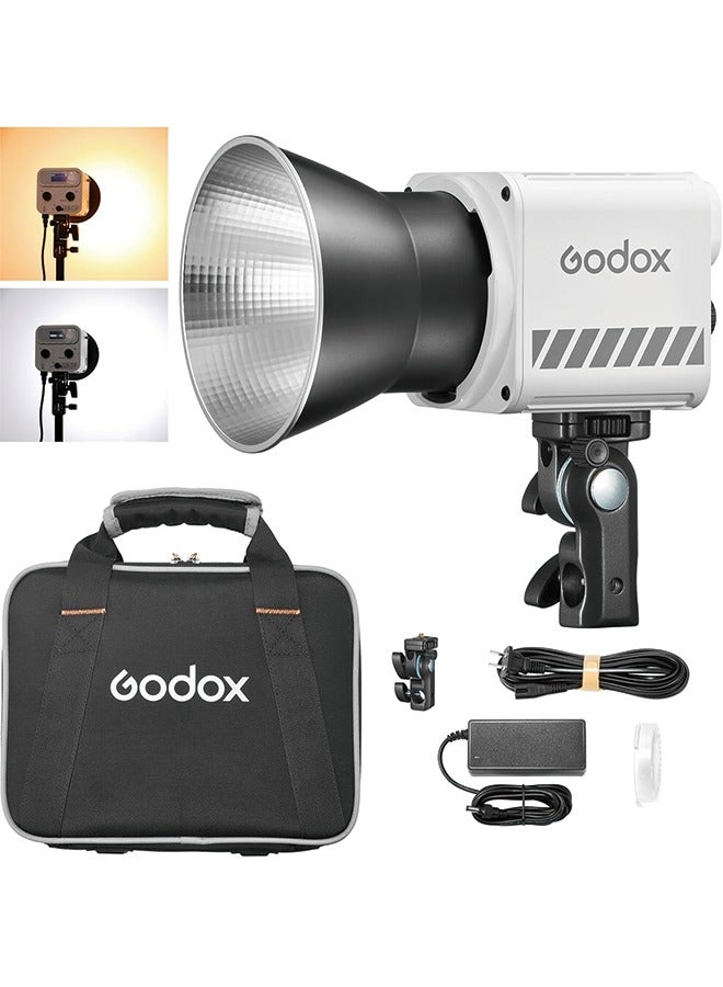 Godox ML60IIBi 70W LED Video Light, 2800-5600K Bi-Color LED Monolight, CRI/TLCI 97+ App Control 13000Lux Portable Continous Output Lighting for Studio Live Streaming Video Recording