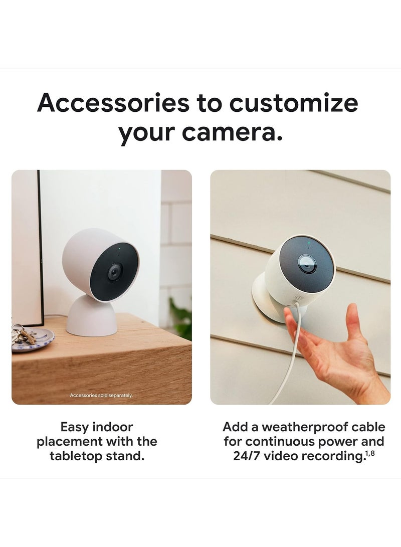 Google Nest Cam Outdoor Or Indoor, Battery - 2Nd Generation - 1 Pack - Wireless-G3AL9