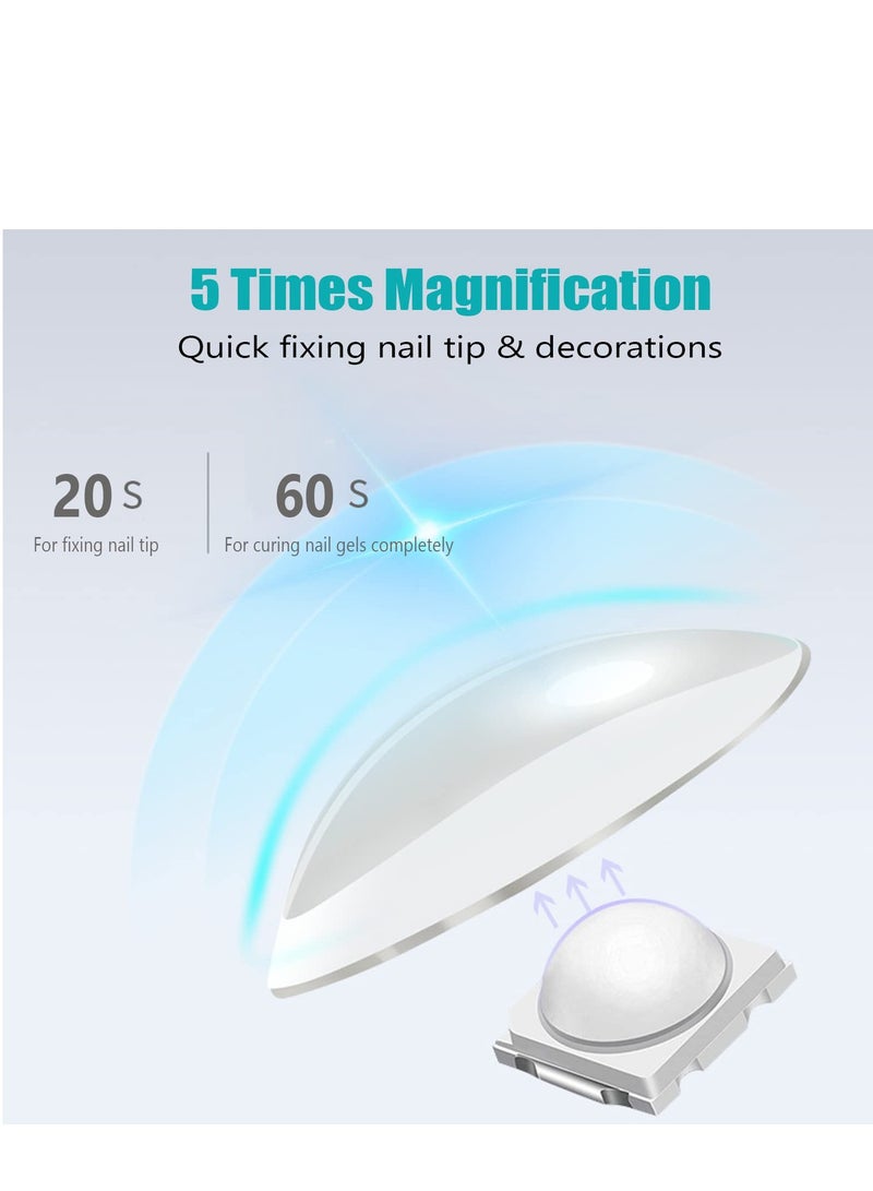 Mini UV Nail Lamp for Gel Nails Handheld UV Light for Nails Portable Led Nail Lamp 3W Nail Dryer for Curing Gel Polish Nail Glue Gel USB Nail Light Flashlight for Home DIY Manicure