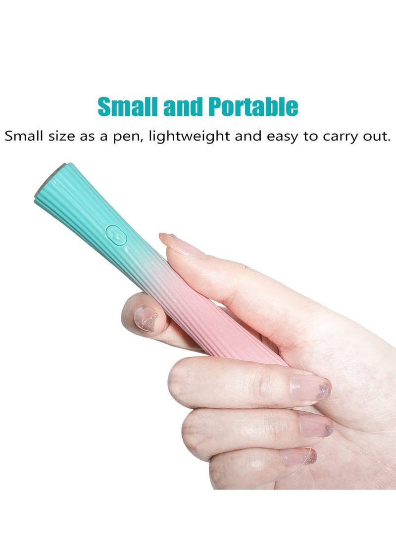 Mini UV Nail Lamp for Gel Nails Handheld UV Light for Nails Portable Led Nail Lamp 3W Nail Dryer for Curing Gel Polish Nail Glue Gel USB Nail Light Flashlight for Home DIY Manicure