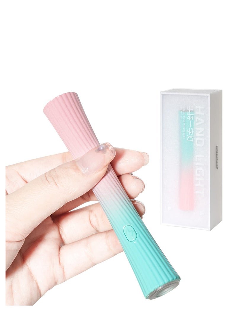 Mini UV Nail Lamp for Gel Nails Handheld UV Light for Nails Portable Led Nail Lamp 3W Nail Dryer for Curing Gel Polish Nail Glue Gel USB Nail Light Flashlight for Home DIY Manicure
