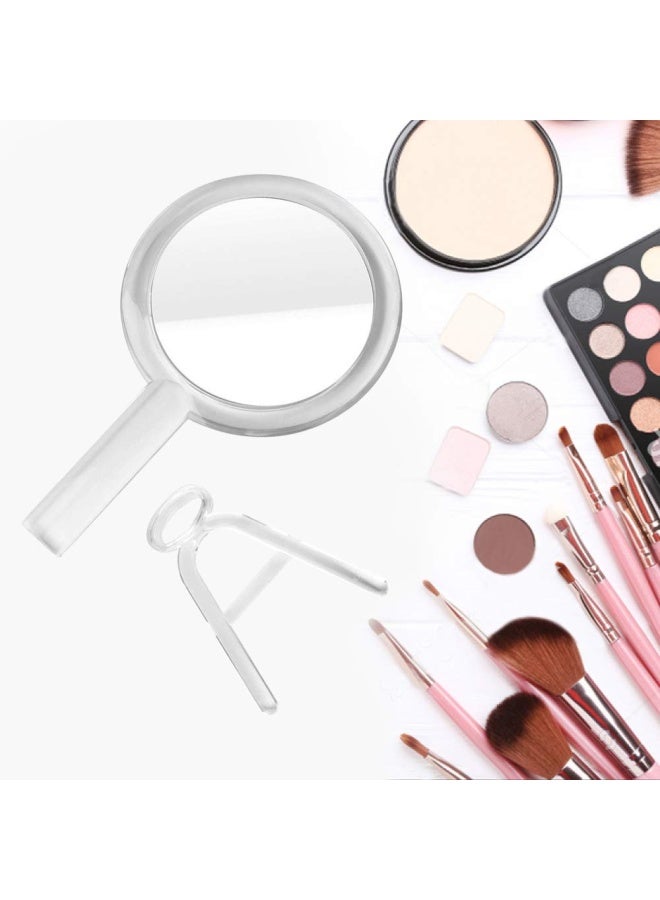 Double Sided 1X - 7X Magnification Hand Held Makeup Mirror With Stand Clear 7X