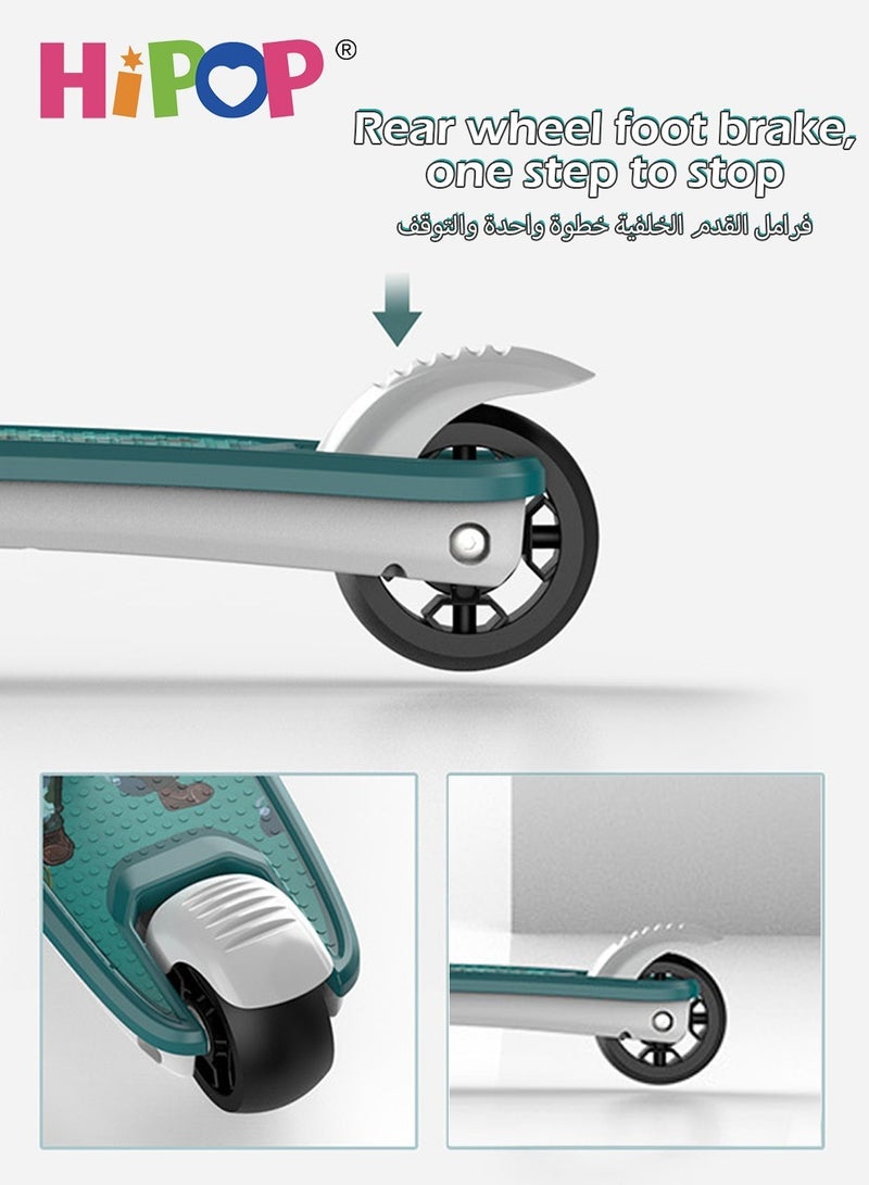 Kick Scooter for Kids,with Folding Seat,Anti Rollover Ride on Car for Boys and Girls