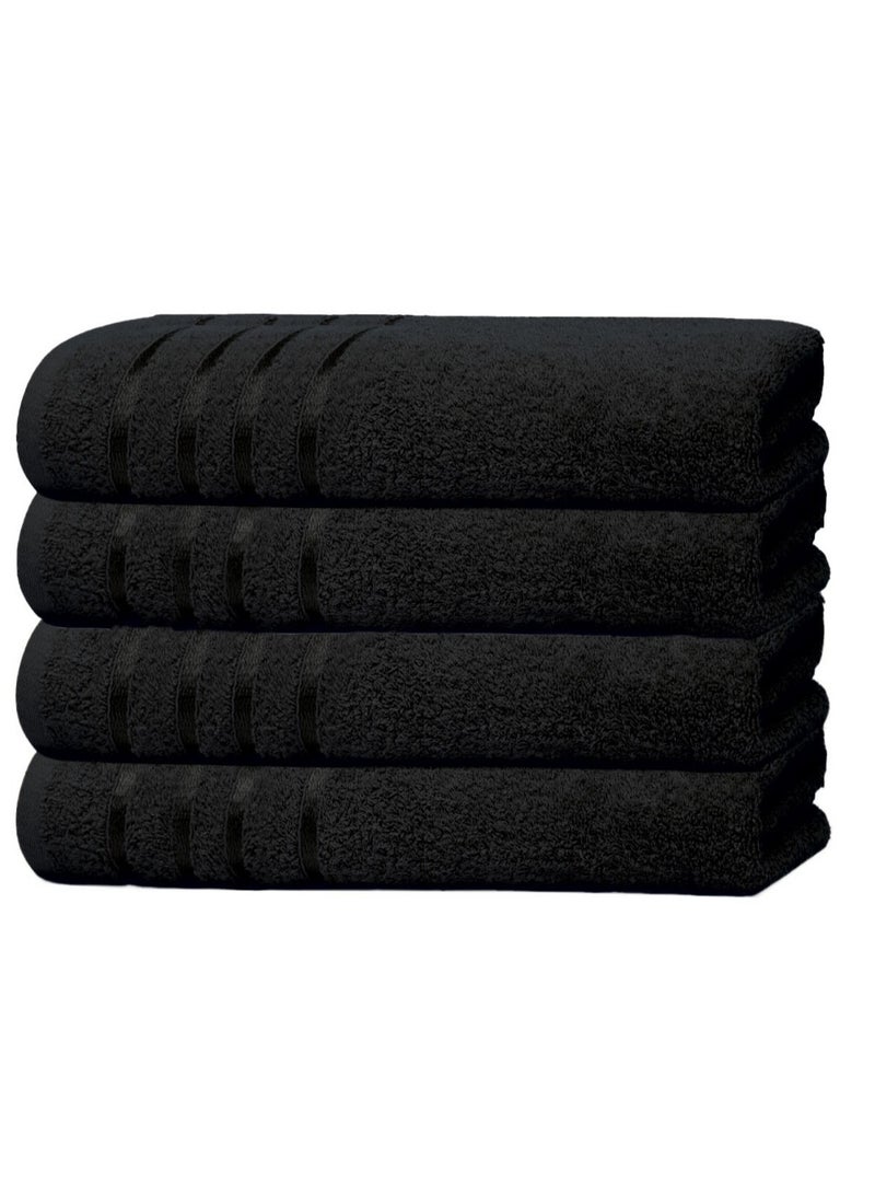 Pack of 4 Premium Bath Sheet 85 x 145 cm 500 GSM 100% Cotton Highly Absorbent