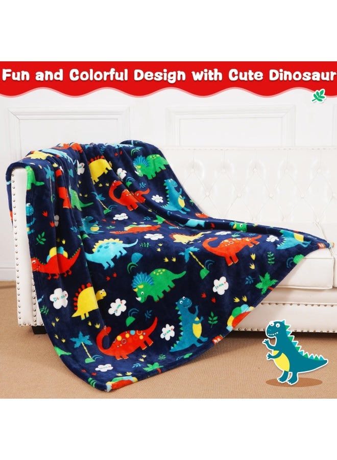 Dinosaur Blanket For Boys Girls  380Gsm Dino Throw Blanket Dinosaur Gifts Toys For 1 2 3 4 5 6 7 8 9 10 Year Old Child Toddler Teen  Soft Kids Blankets For Birthday Gifts  50X60 Inches