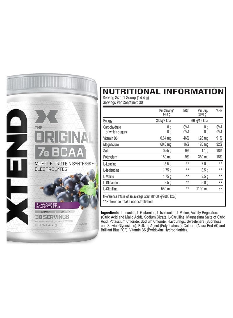 XTEND Original BCAA Powder Blackcurrant 30 Servings