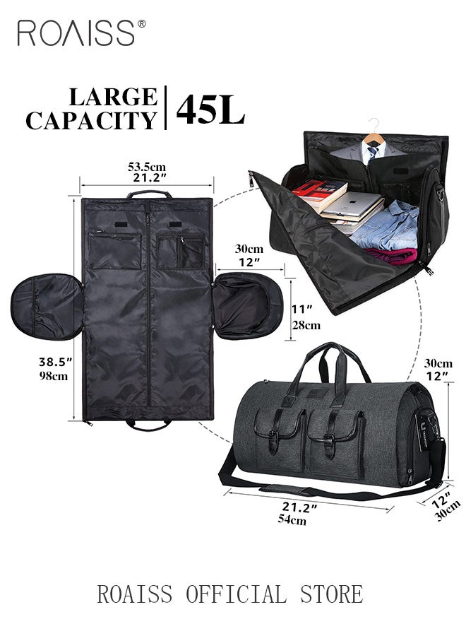 Large Capacity Outdoor Travel Bag Portable Suit Garment Storage Bag Foldable Business Luggage Bag with Multifunctional Organizer Suitable for Carrying and Storing Travel Essentials