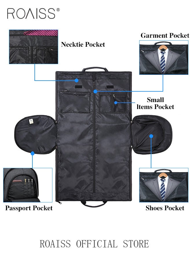 Large Capacity Outdoor Travel Bag Portable Suit Garment Storage Bag Foldable Business Luggage Bag with Multifunctional Organizer Suitable for Carrying and Storing Travel Essentials