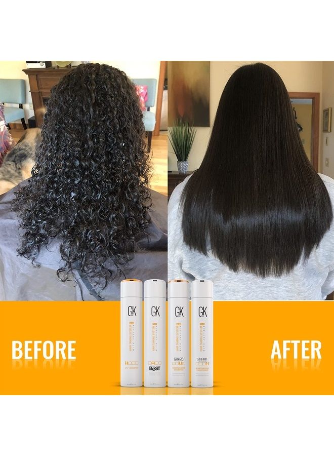 Global Keratin The Best Kit (10.1 Fl Oz/300ml) Smoothing Keratin Hair Treatment Professional Brazilian Complex Blowout Straightening For Silky Smooth & Frizz Free Hair