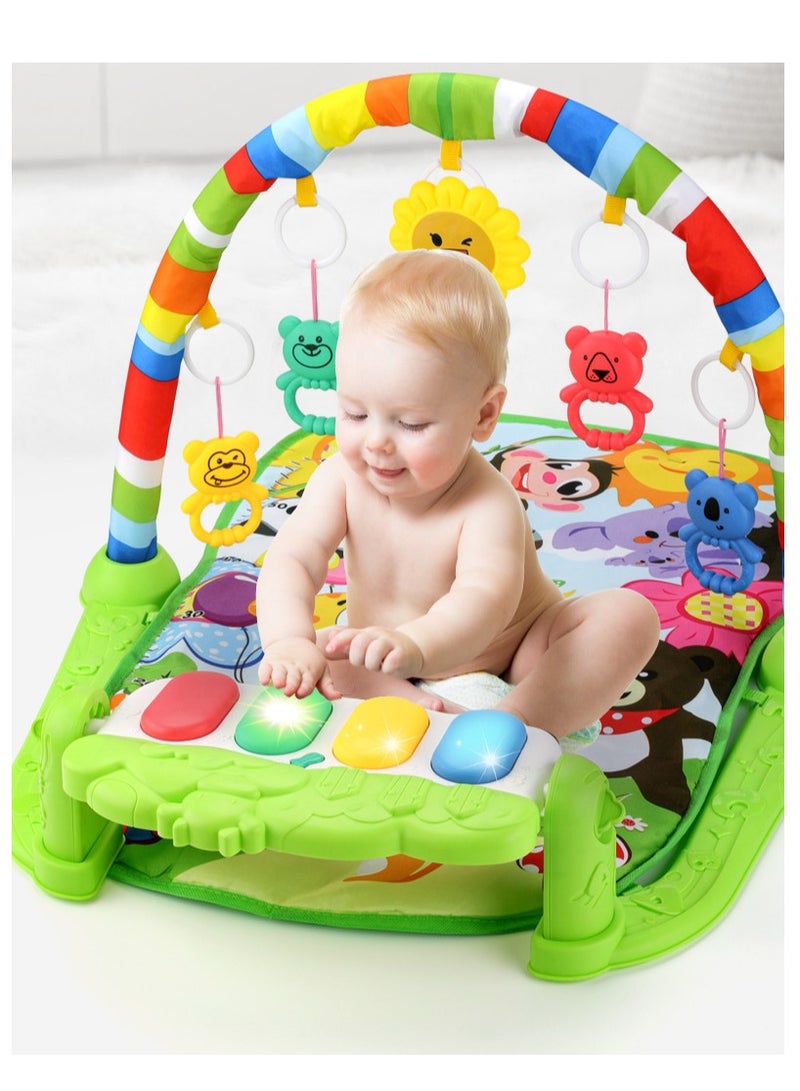 Foot Play Piano Musical Lullaby Baby Activity Playmat Gym Toy Soft Baby Play Mat