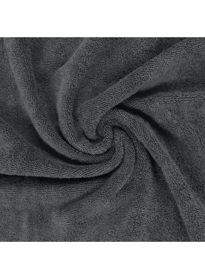 Premium 8 Piece Towel Set  Grey  - 2 Bath Towels  2 Hand Towels And 4 Washcloths Cotton Hotel Quality Super Soft And Highly Absorbent