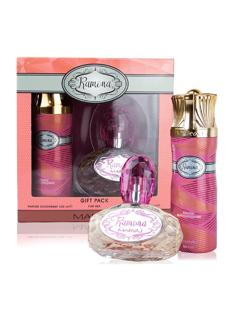 Ramona Perfume Gift Set for Women (Eau de Parfum 100ml + Body Spray 200ml)