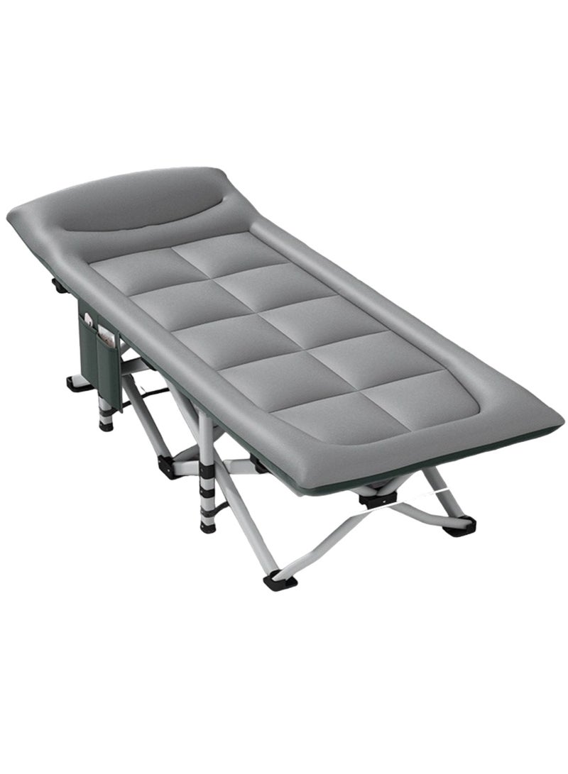 Folding Camping Cots – Your Comfortable Techno Fabric Solution with Leather-Like Feel in Dark Gray