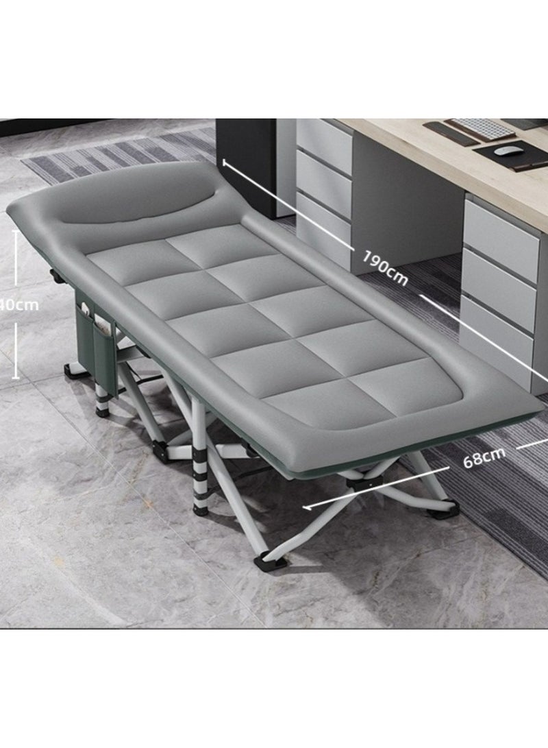 Folding Camping Cots – Your Comfortable Techno Fabric Solution with Leather-Like Feel in Dark Gray