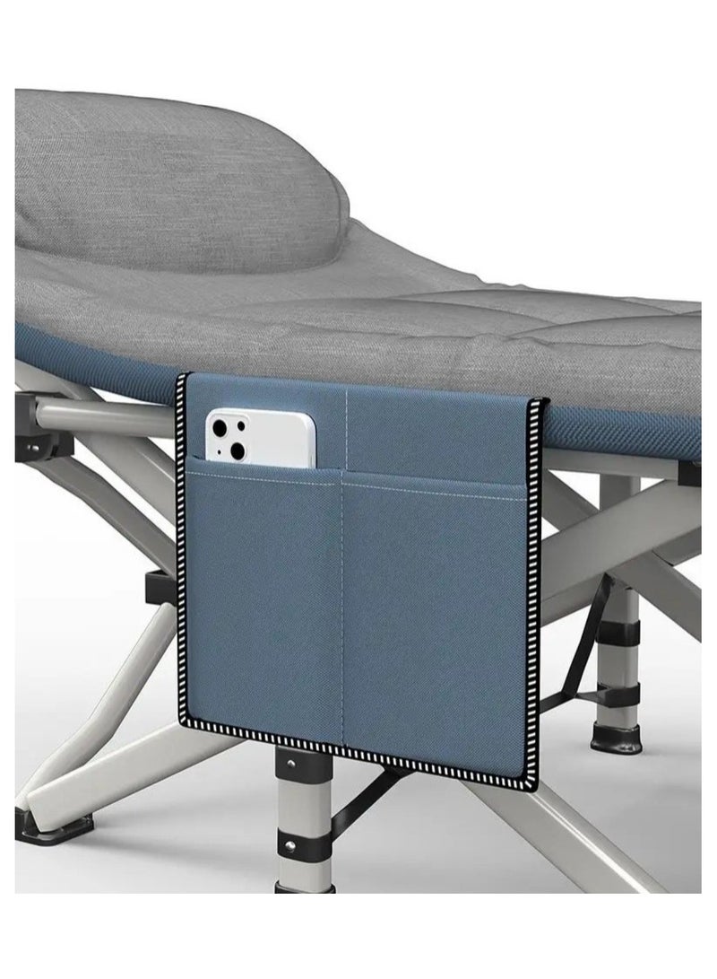 Folding Camping Cots – Your Comfortable Techno Fabric Solution with Leather-Like Feel in Dark Gray