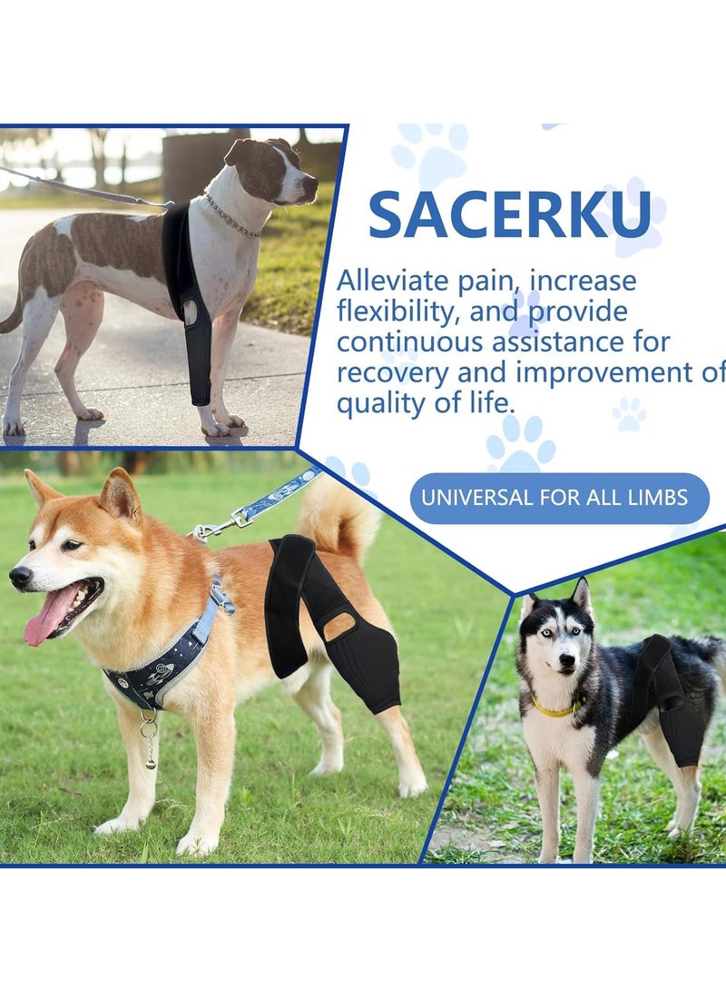 Dog Knee Brace with Side Stabilizers for Dog ACL, Adjustable Canine Shoulder Leg Hip Wraps for Arthritis & Torn CCL, Wound Care & Loss of Stability from Arthritis