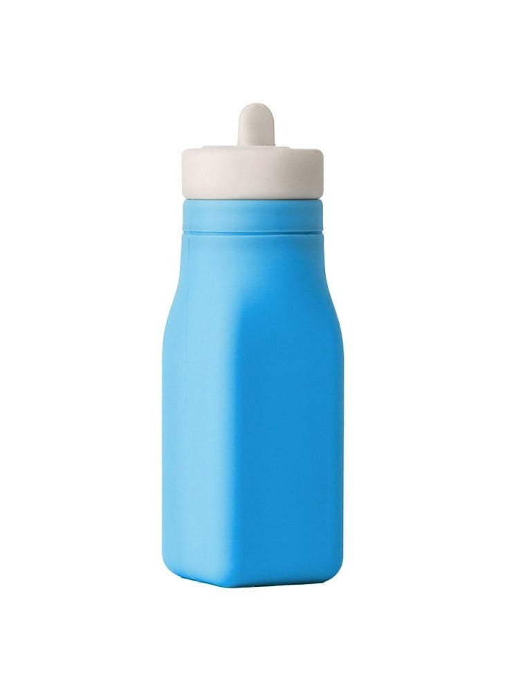 Soft Silicone Water Bottle, Blue