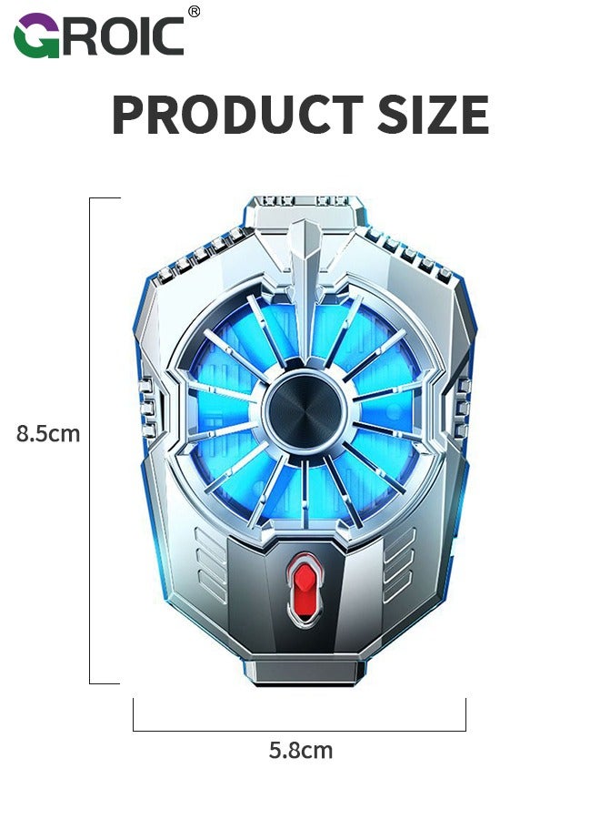Phone Cooler Cell Phone Cooling Fan Mobile Phone Radiator Semiconductor Phone Fan for Playing Games and Watching Videos, Compatible for iPhone & Android Smartphones