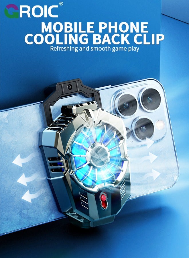 Phone Cooler Cell Phone Cooling Fan Mobile Phone Radiator Semiconductor Phone Fan for Playing Games and Watching Videos, Compatible for iPhone & Android Smartphones