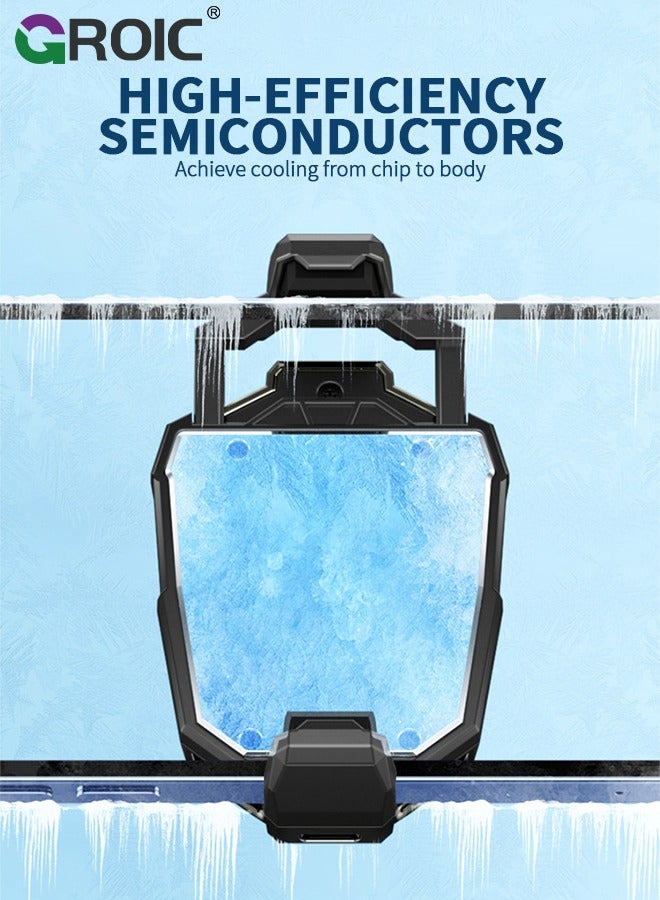 Phone Cooler Cell Phone Cooling Fan Mobile Phone Radiator Semiconductor Phone Fan for Playing Games and Watching Videos, Compatible for iPhone & Android Smartphones