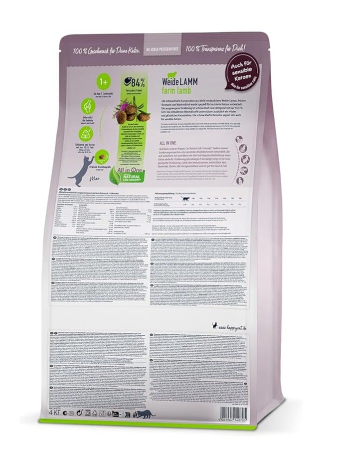 Happy Cat Adult Sterilised Weide Lamm dry food  10 kg