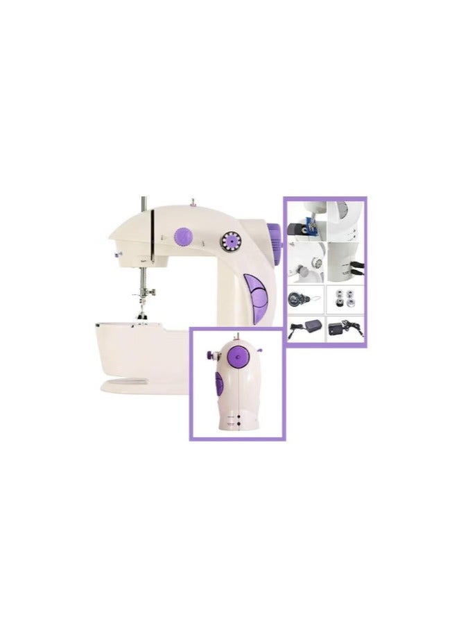 Portable Mini Sewing Machine 255.53431760.17 White/Purple