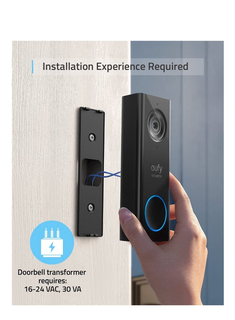 Eufy 1080p Battery Video Doorbell Lite E8220311 Black