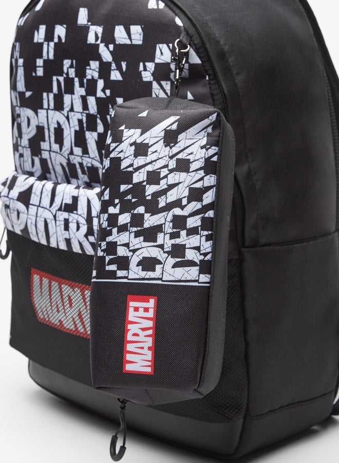 Marvel Printed Avengers Backpack with Pencil Pouch