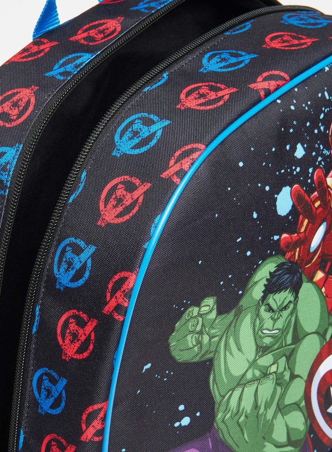 Marvel Avengers Print Backpack with Adjustable Straps and Zip Closure - 45x33x14 cm